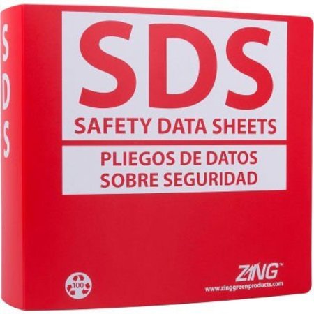 ZING ZING Eco GHS-SDS Binder (English/Spanish), 3.0" Ring, Recycled Poly, 6035 6035